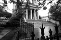 View of the rear part of the building of Notre Dame de Paris. Royalty Free Stock Photo